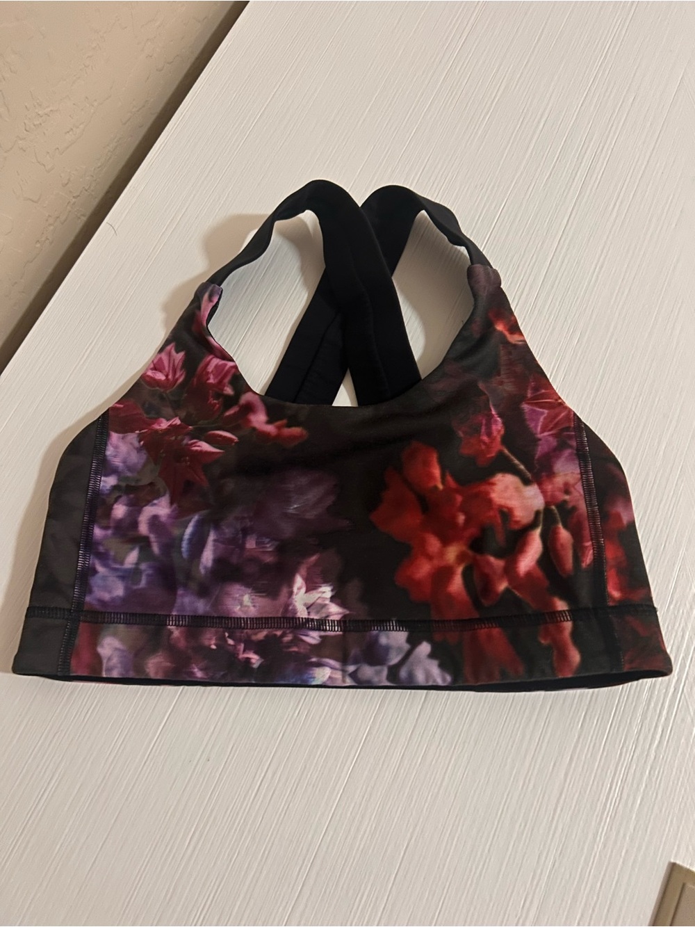 🍋🌺🏃🏽♀️Lululemon All Sports Spring Has Sprung Cross Back Sports Bra🏃🏽♀️🪻🍋
